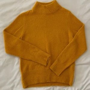Yellow Mock Turtle Neck Sweater